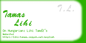 tamas lihi business card